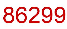 Number 86299 red image