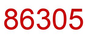 Number 86305 red image