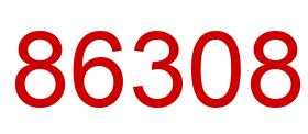 Number 86308 red image