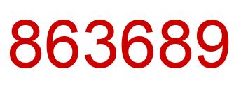 Number 863689 red image