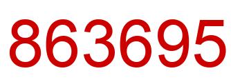 Number 863695 red image