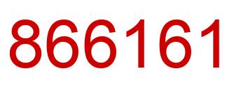 Number 866161 red image