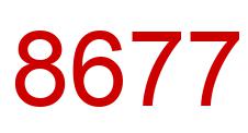 Number 8677 red image