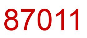 Número 87011 imagen rojo
