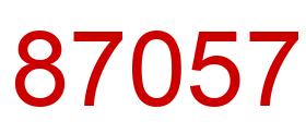 Number 87057 red image