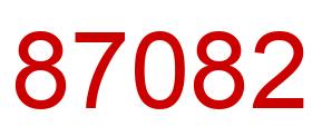 Number 87082 red image