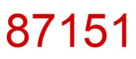 Number 87151 red image