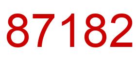 Número 87182 imagen rojo