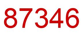 Number 87346 red image