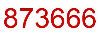 Número 873666 imagen rojo