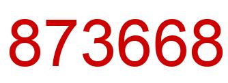Número 873668 imagen rojo