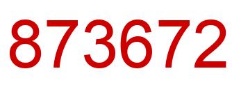 Número 873672 imagen rojo