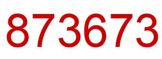 Número 873673 imagen rojo