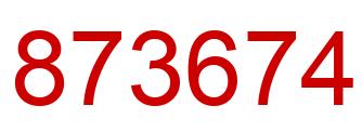 Número 873674 imagen rojo