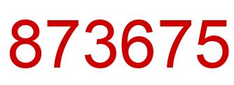 Número 873675 imagen rojo