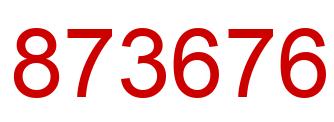Número 873676 imagen rojo