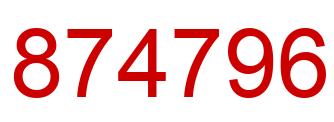 Number 874796 red image