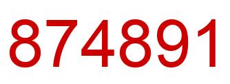 Number 874891 red image