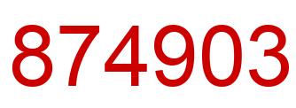 Number 874903 red image