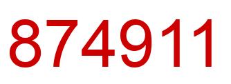 Number 874911 red image