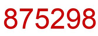 Número 875298 imagen rojo