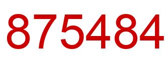 Number 875484 red image