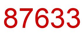 Number 87633 red image