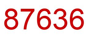 Number 87636 red image
