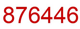 Number 876446 red image