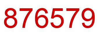 Number 876579 red image