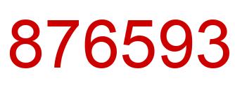 Number 876593 red image