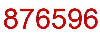 Number 876596 red image