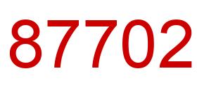 Number 87702 red image