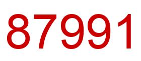 Número 87991 imagen rojo
