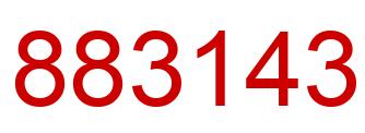 Number 883143 red image