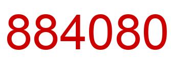 Number 884080 red image