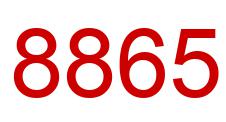 Number 8865 red image