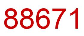 Number 88671 red image