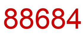 Número 88684 imagen rojo