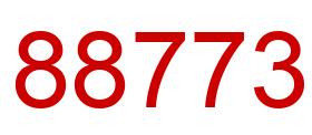 Número 88773 imagen rojo