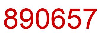 Number 890657 red image