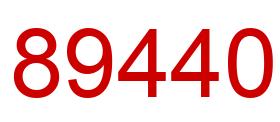 Number 89440 red image