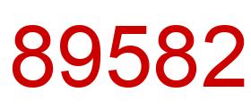 Number 89582 red image