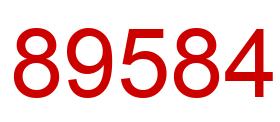Number 89584 red image