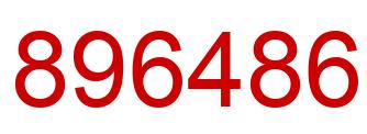 Number 896486 red image