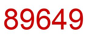 Number 89649 red image