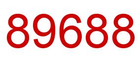 Número 89688 imagen rojo