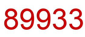 Número 89933 imagen rojo