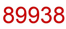 Número 89938 imagen rojo