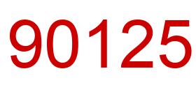 Number 90125 red image